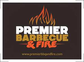 Logo and business card design for Premier BBQ & Fire
